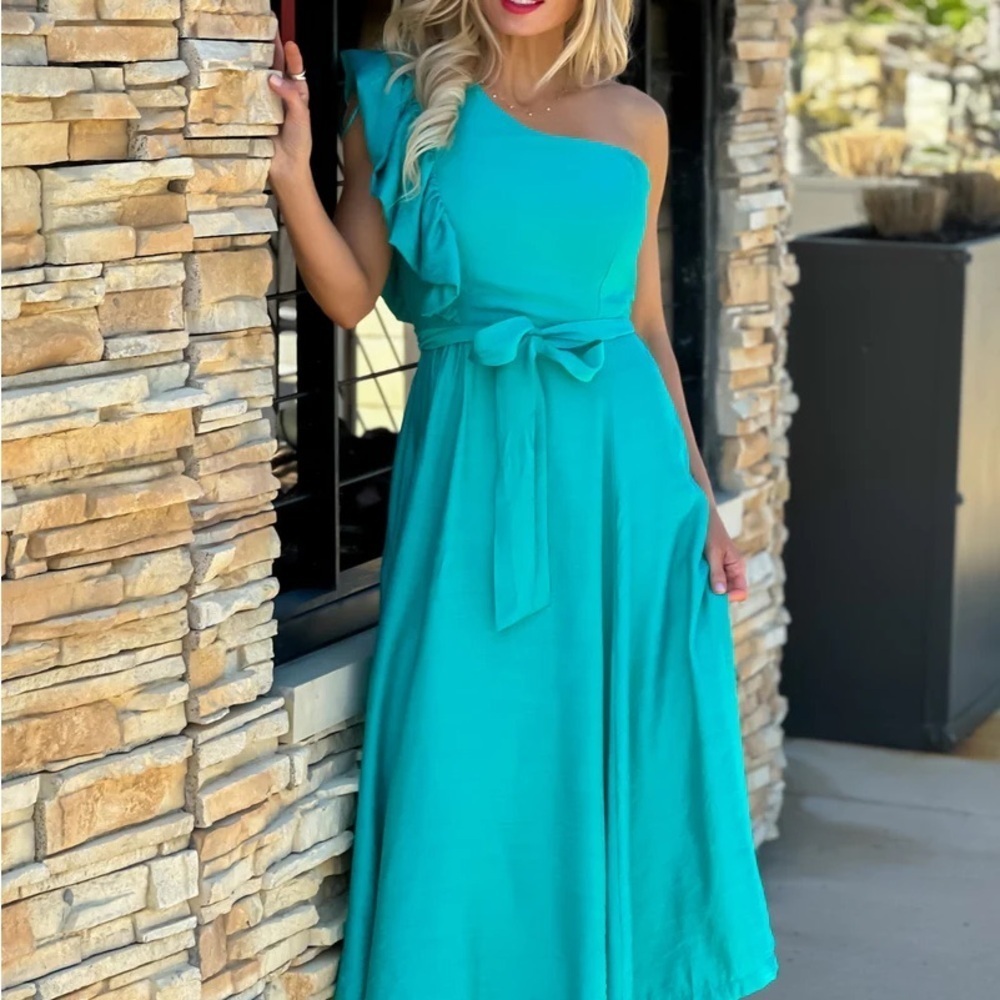 FLYING TOMATO * DAYS OF HEAVEN WOVEN MIDI DRESS